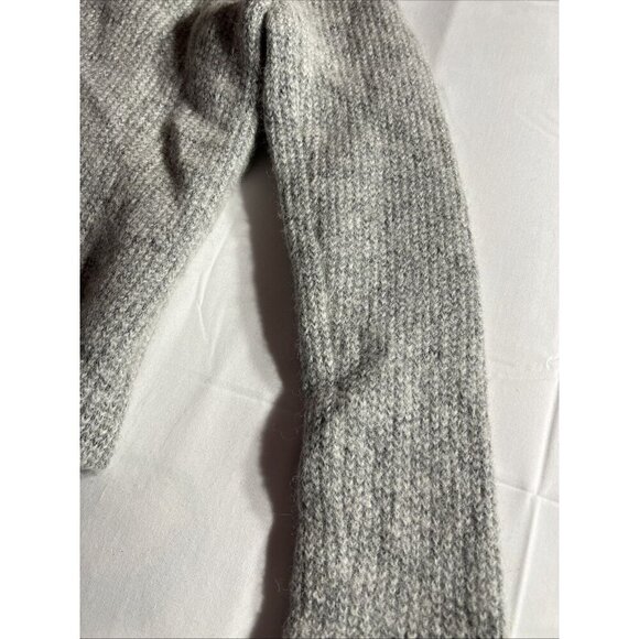 Cupcakes and Cashmere Wool Blend Medium Knit Full Zip Moto Jacket Womens Gray - Picture 10 of 11